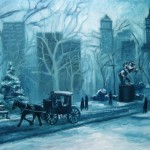 Central Park Winter, 14x18, Oil on Canvas