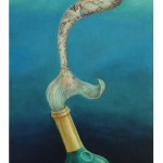 Message in a Bottle, 18x9, Oil on Wood, Sold