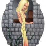 Rapunzel, 14x9, Oil on Wood, Sold
